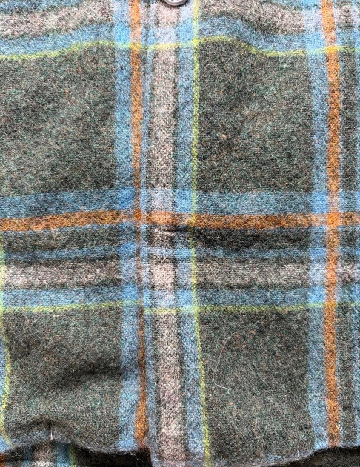 60-70s VINTAGE wool shirt BOX towncraft ビンテージ ウールシャツ グリーン