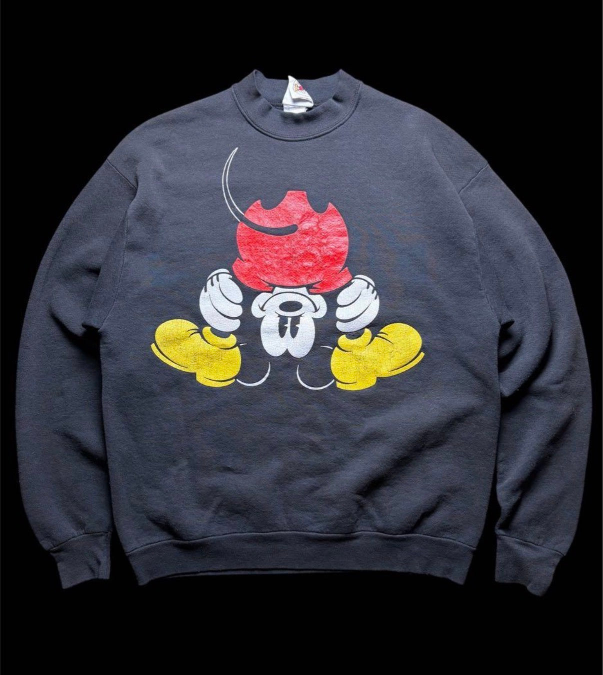 Disney official sweat 逆さミッキー　アメリカ製 90s