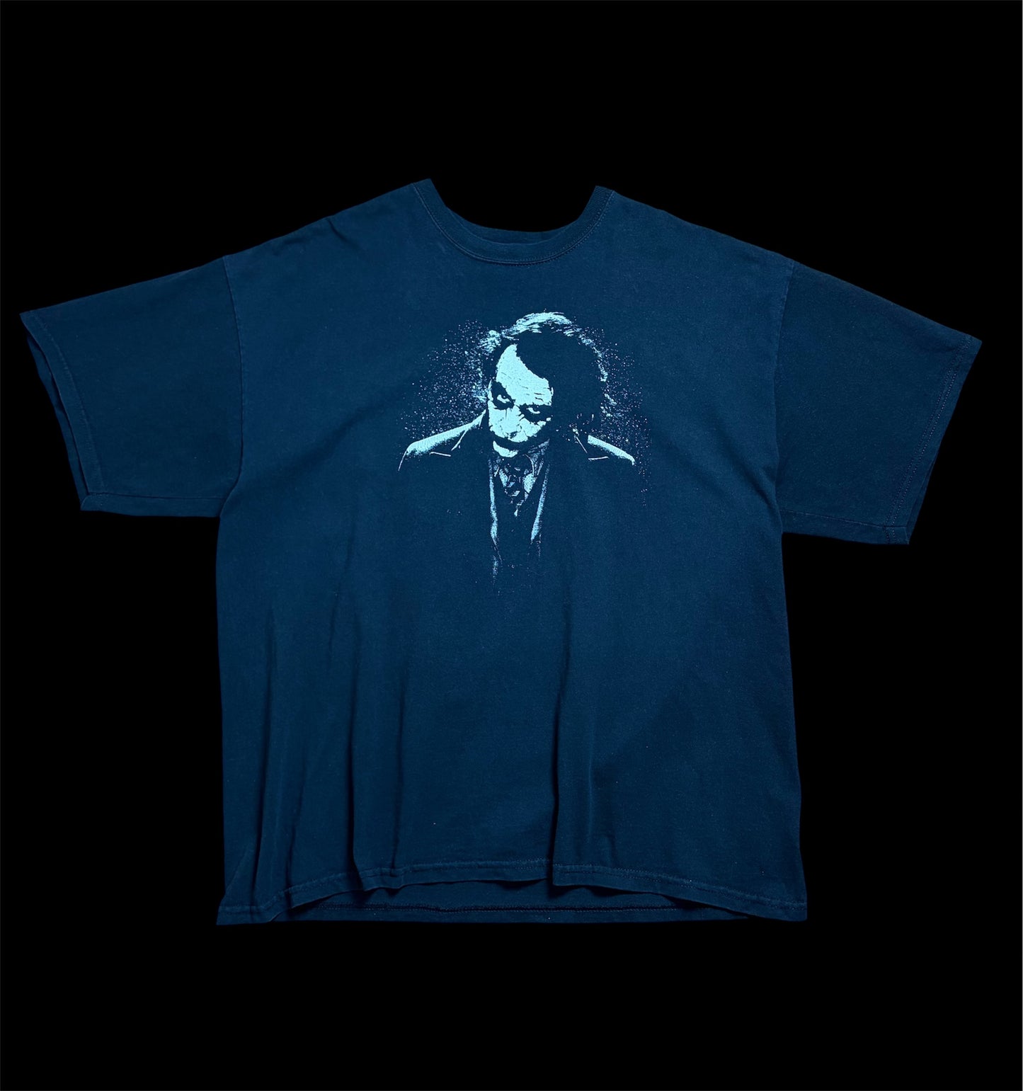 2008 The Dark Knight Joker Tee Official DC Comics Movie T-Shirt Faded Black/XL