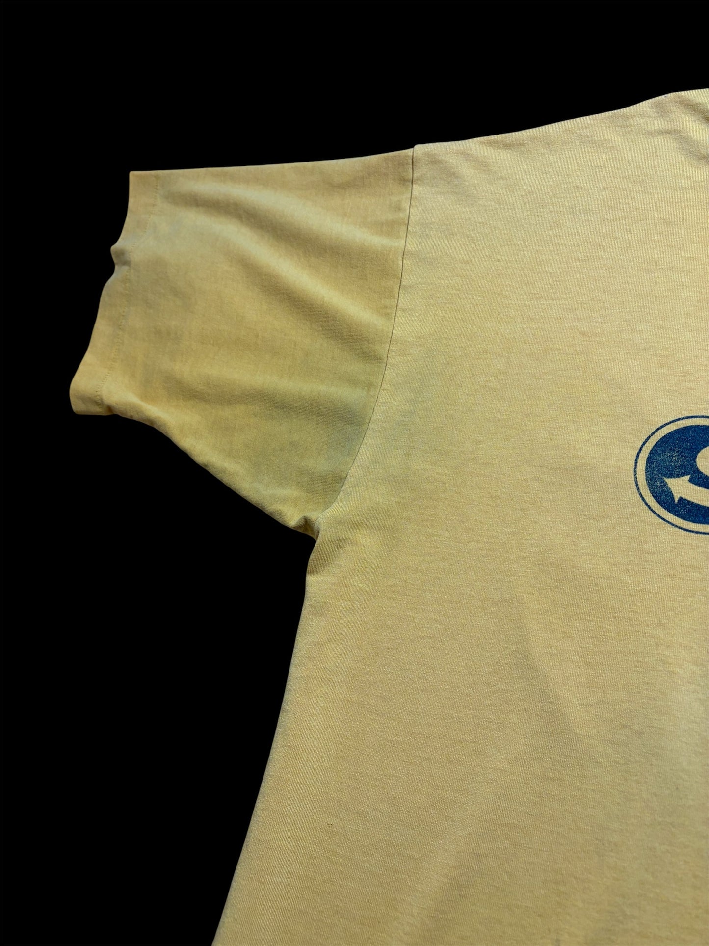 90s Subway Logo Tee / Fruit of the Loom / Made in USA / Yellow / XL