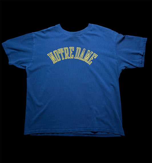 80s-90s Champion 'NOTRE DAME' College Tee XL — Made in USA