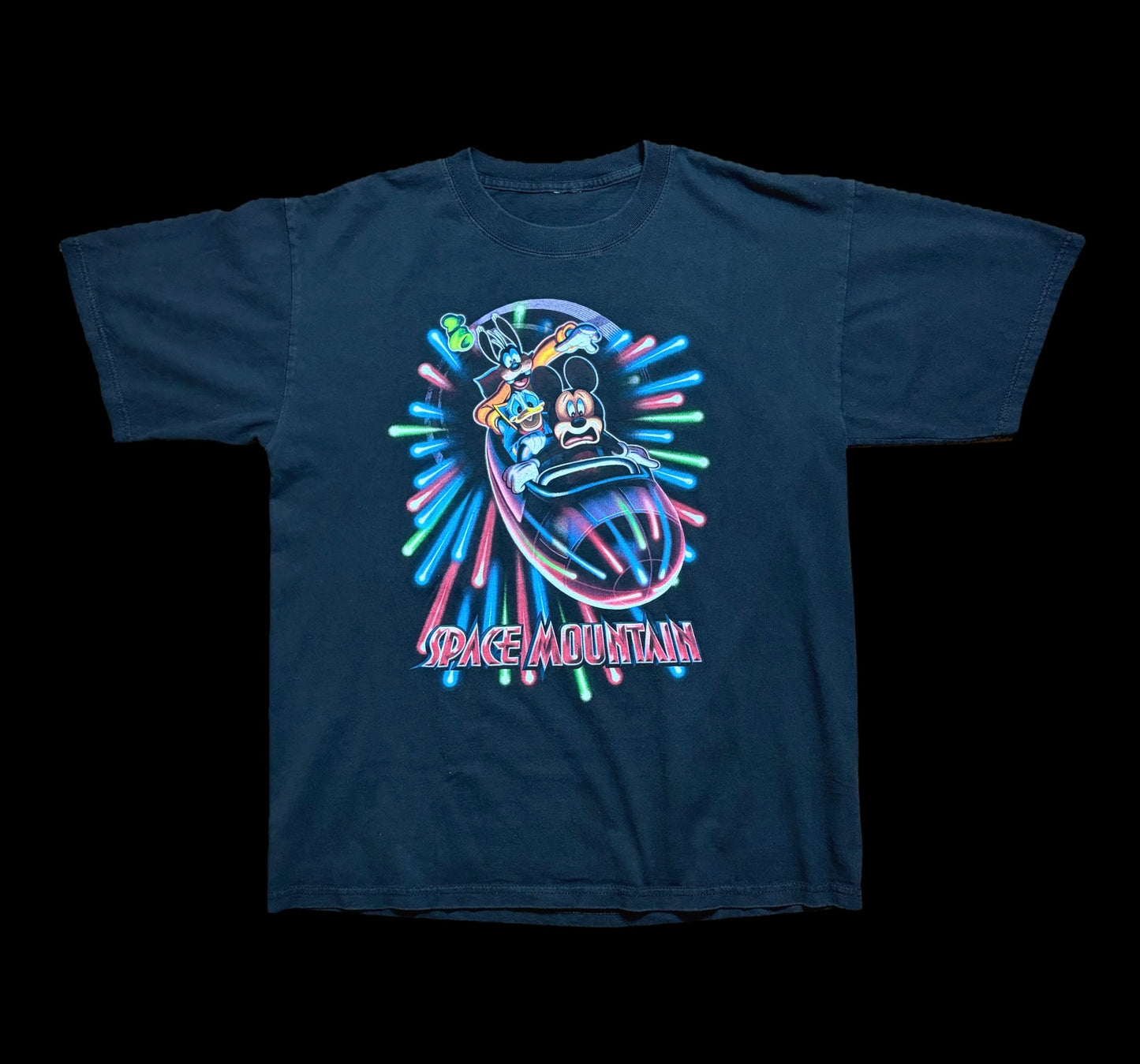 90-00's Disney "SPACE MOUNTAIN" Tee / Double Stitch / L