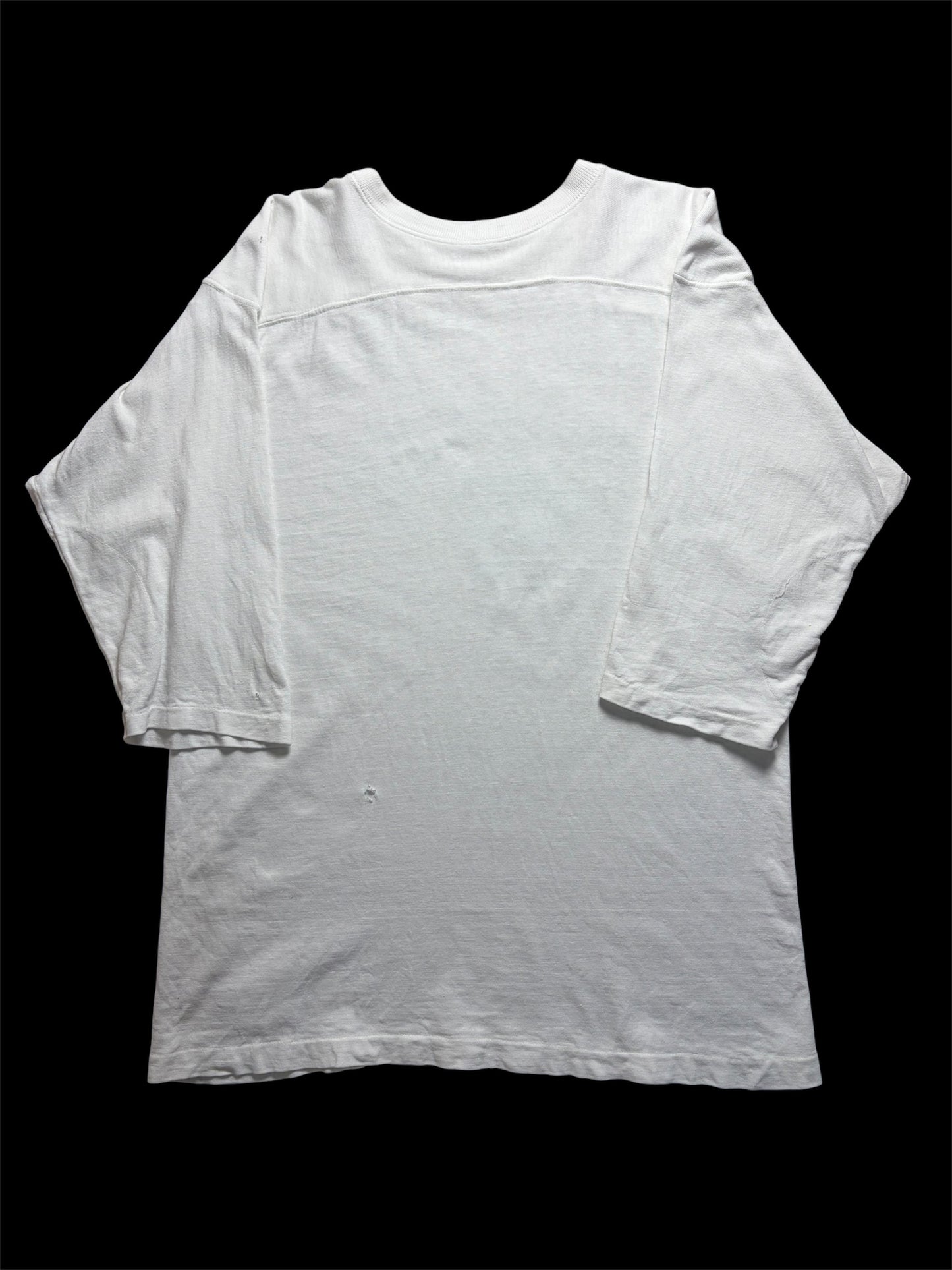 70s Champion Products ‘MONACHE’ Cotton Football Tee L — Made in USA