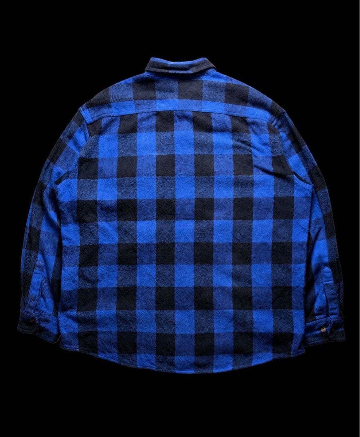 00s FIVE BROTHER ブルー　ブロックチェック　シャツ　ビンテージ