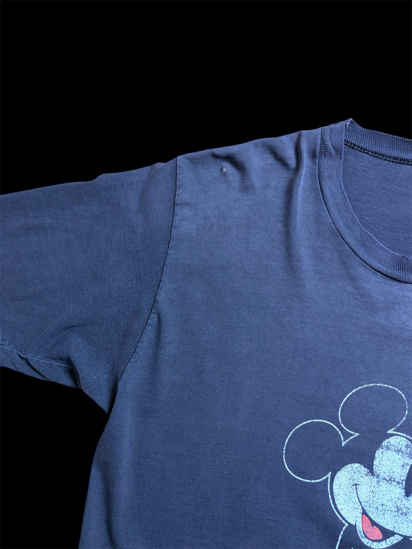 80s Disney Classic Mickey Tee XL — Walt Disney Productions Blue Tag / Made in USA