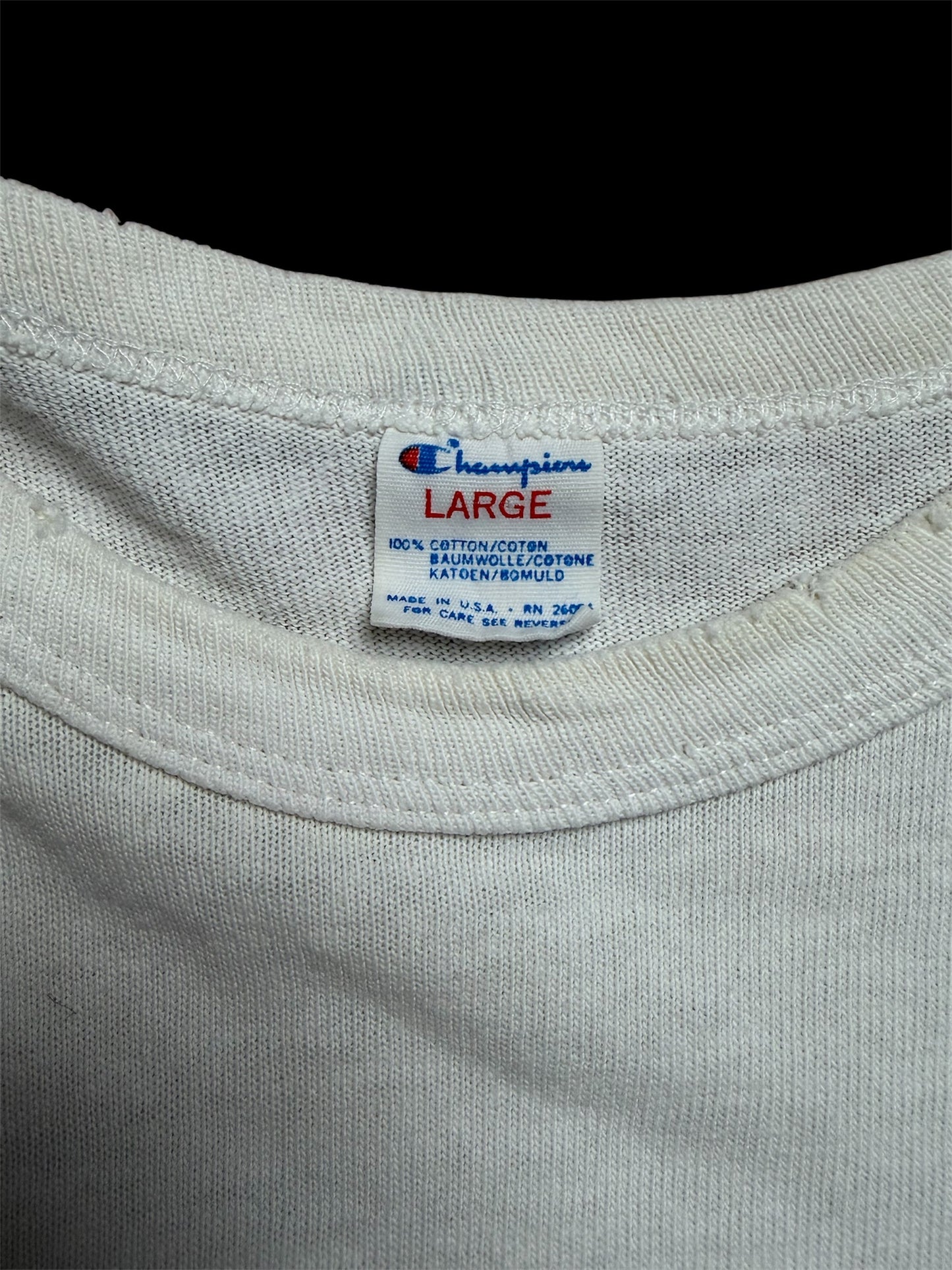 80s champion 染み込みプリント　Tシャツ　ビンテージ