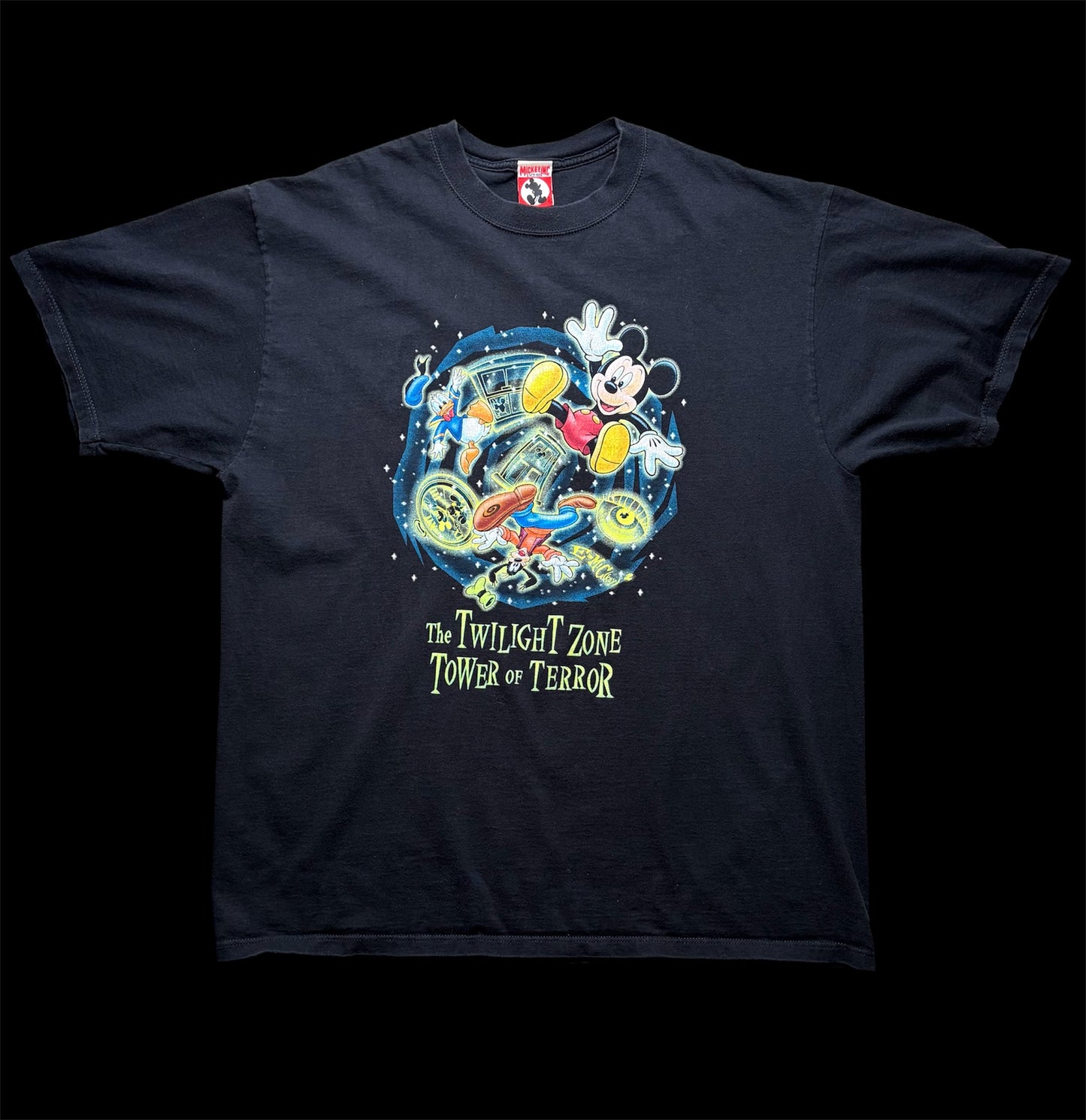 “The Twilight Zone Tower of Terror”90s T-shirt XL USA製　蓄光プリント　ディズニー