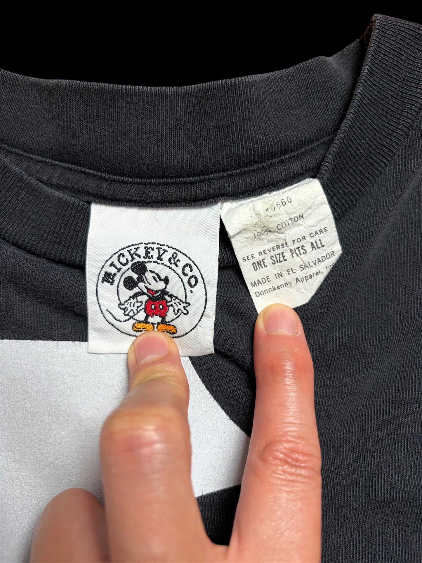 vintage Disney T- shirt ミッキー　横顔　Tシャツ　シングルステッチ