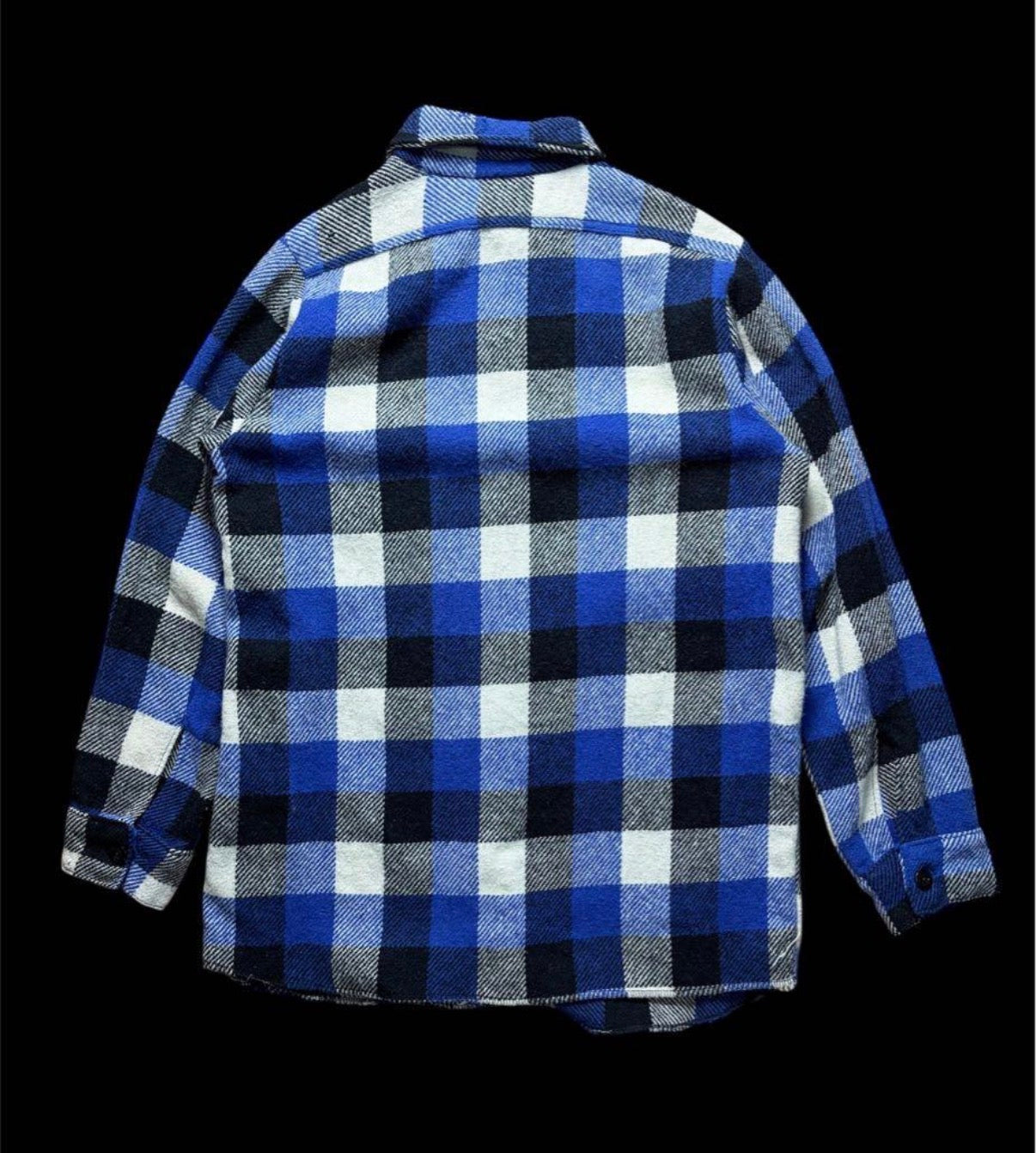 60s  VINTAGE wool  shirt ブロックチェック　シャツ　ビンテージ