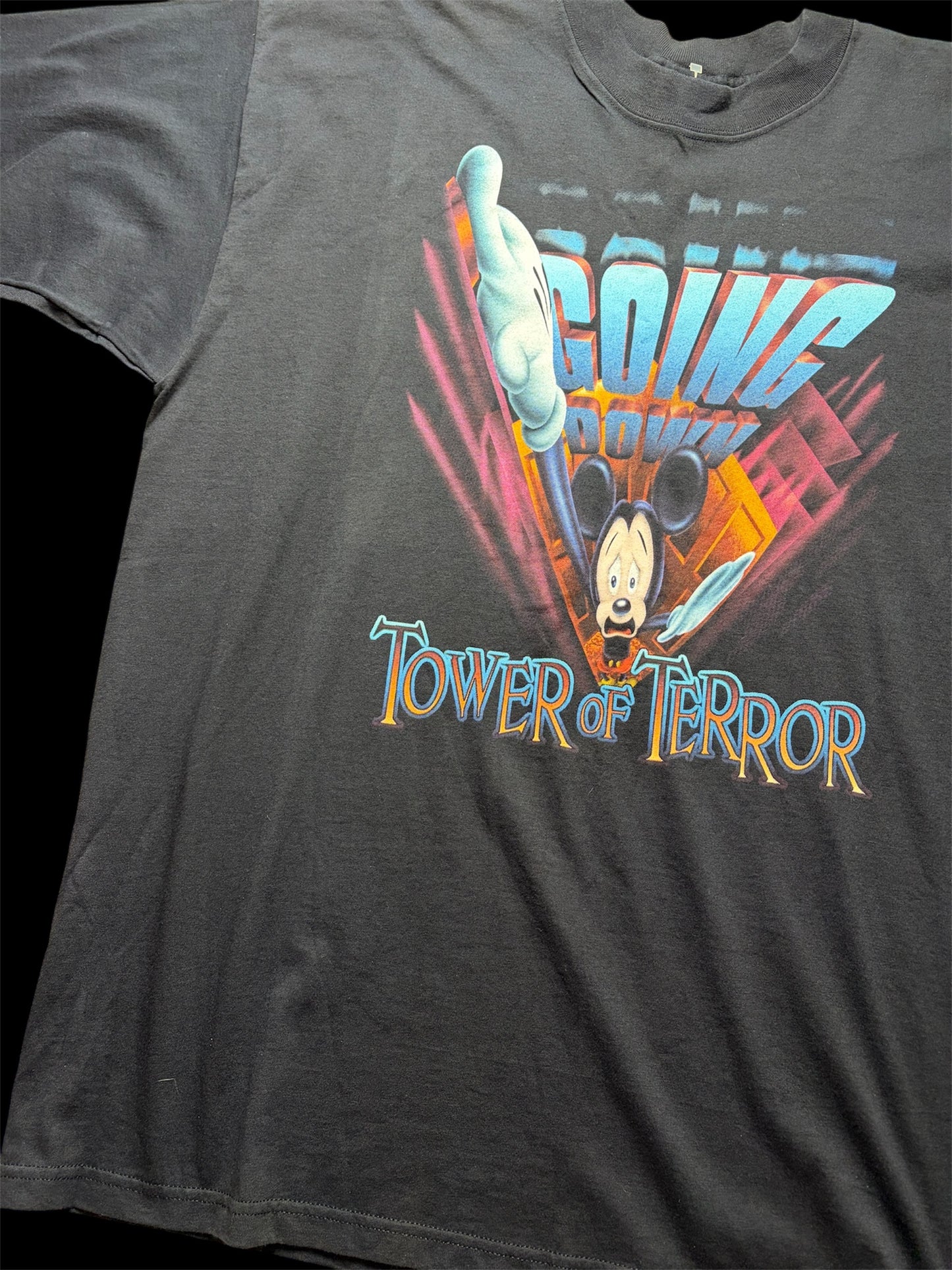 Disney official vintage T-shirt Tower of Terror デッドストック XXL