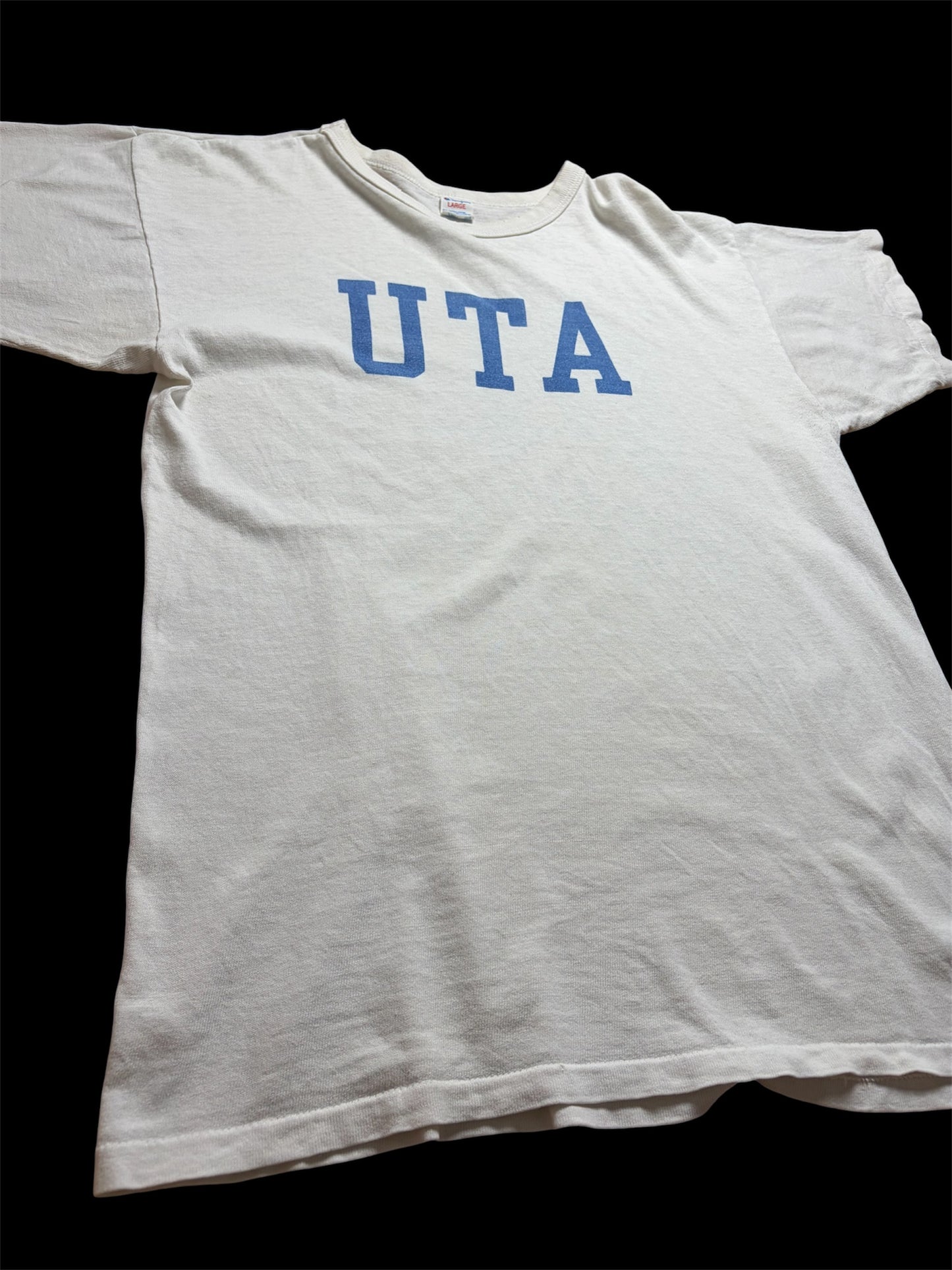 80s champion 染み込みプリント　Tシャツ　ビンテージ