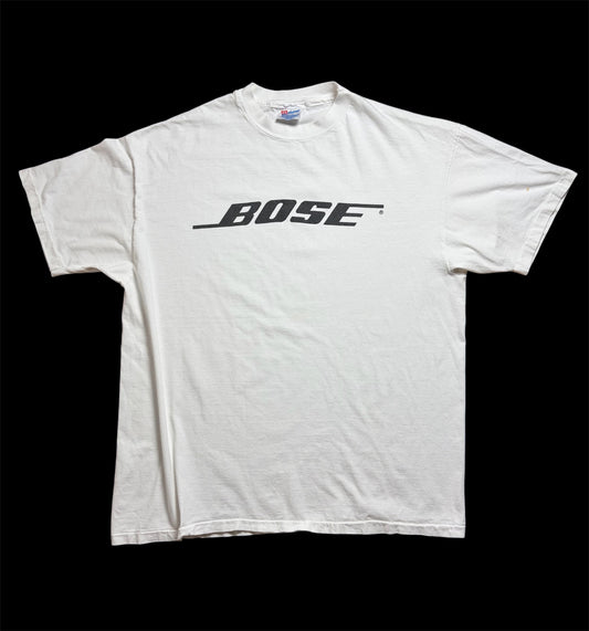Vintage 90s BOSE Logo T-Shirt — Hanes Beefy-T Made in USA — XL