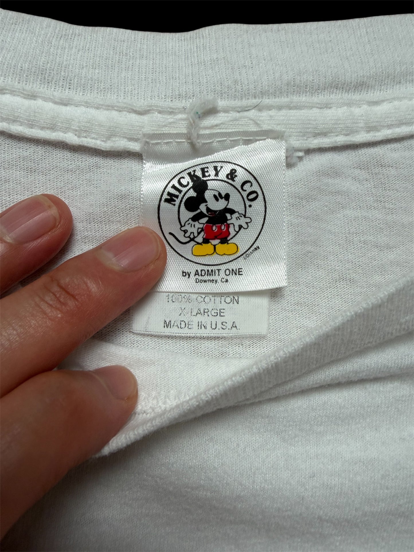 90s Mickey & Co. "Hear No / See No / Speak No" Tee XL — by Admit One / Made in USA