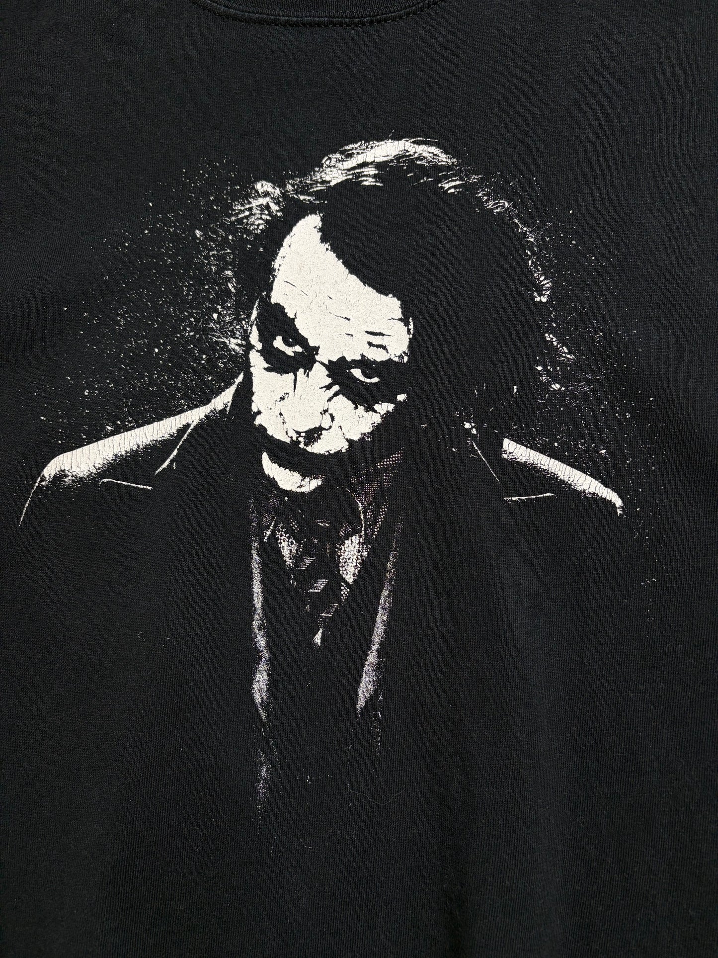 2008 The Dark Knight Joker Tee Official DC Comics Movie T-Shirt Faded Black/XL