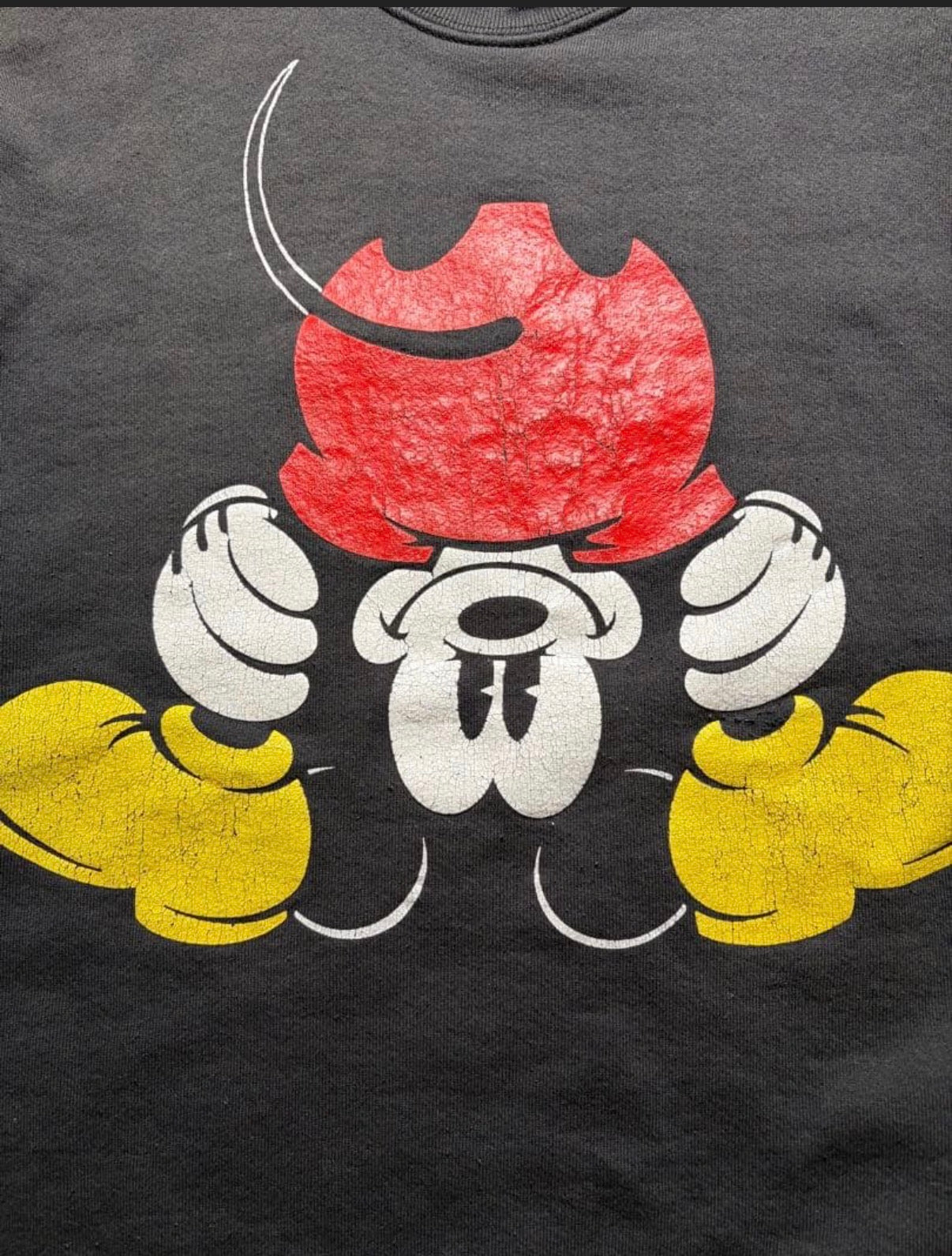 Disney official sweat 逆さミッキー　アメリカ製 90s
