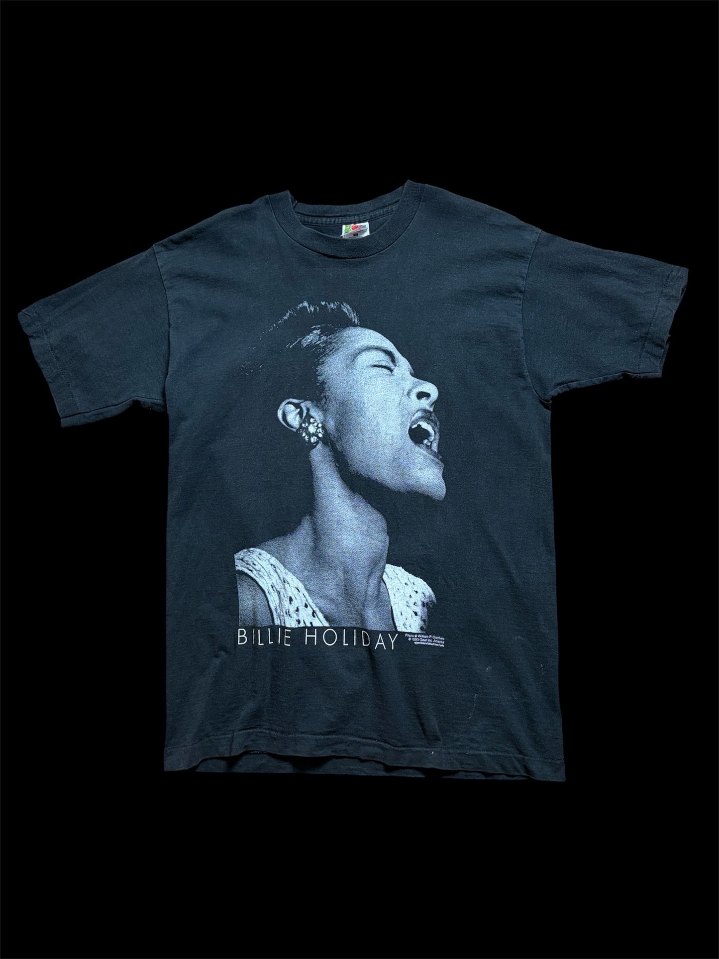 Vintage 90s Billie Holiday Photo T-Shirt — Gear Inc. Made in USA — L