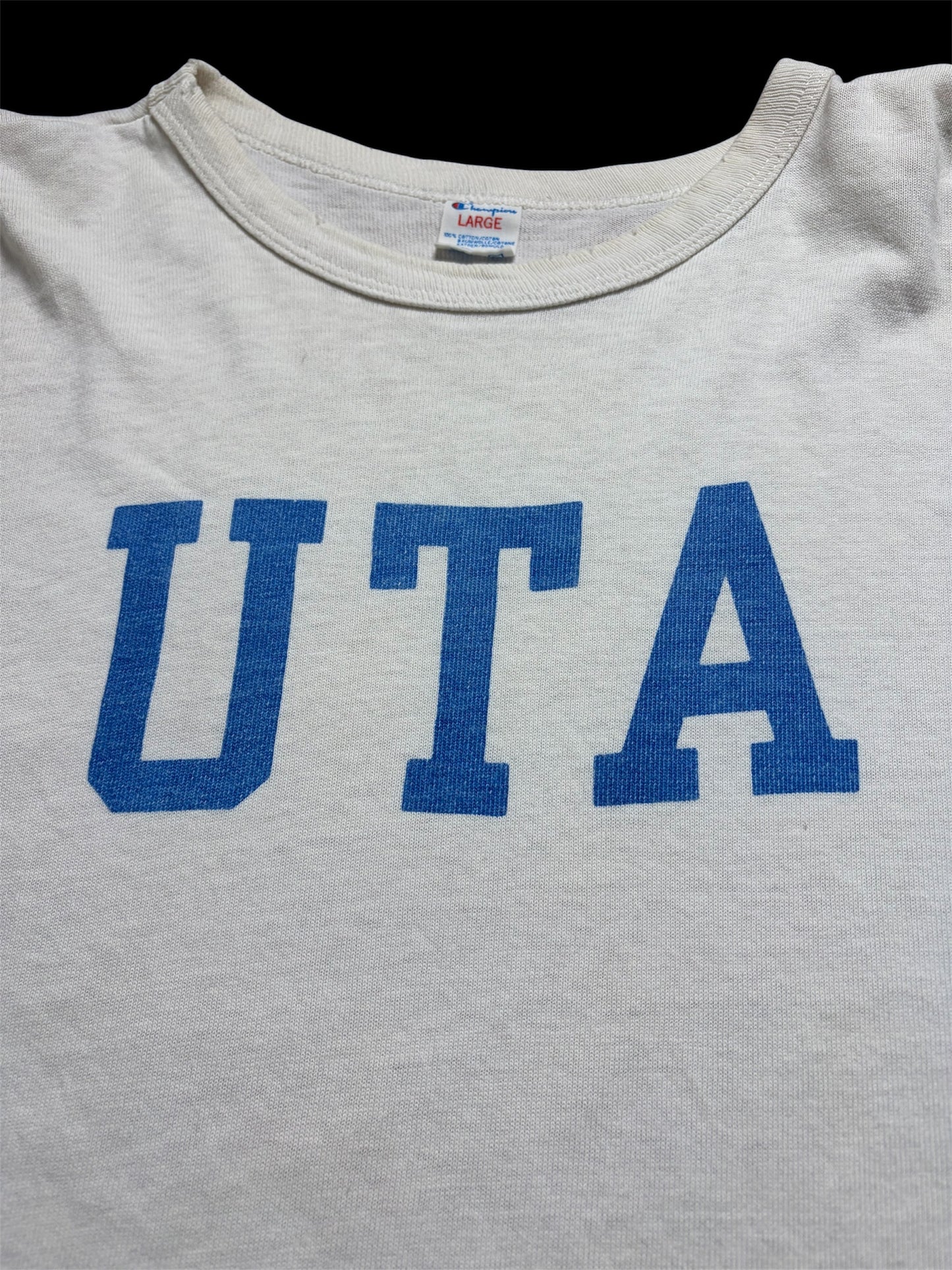 80s champion 染み込みプリント　Tシャツ　ビンテージ
