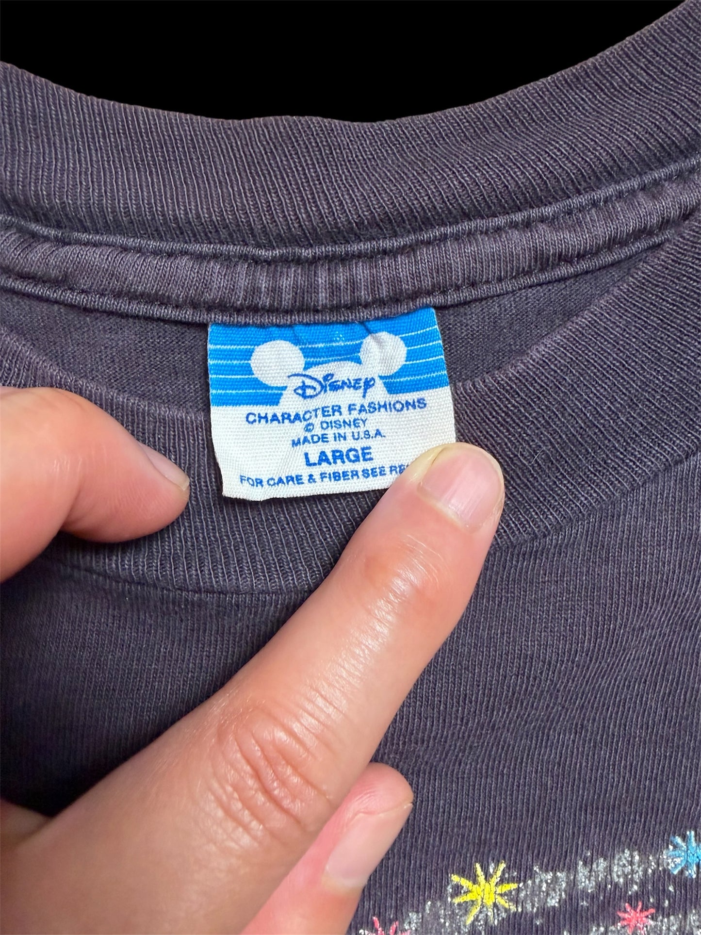 Vintage 90s Disney Fantasia Sorcerer Mickey T-Shirt — Made in USA — L