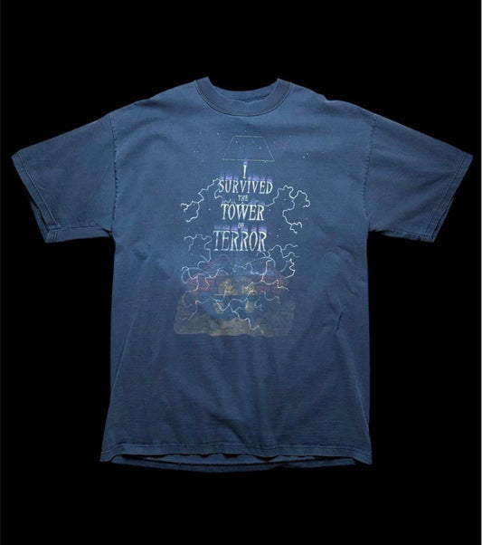 Disney official vintage T-shirt tower of terror スーパーフェード