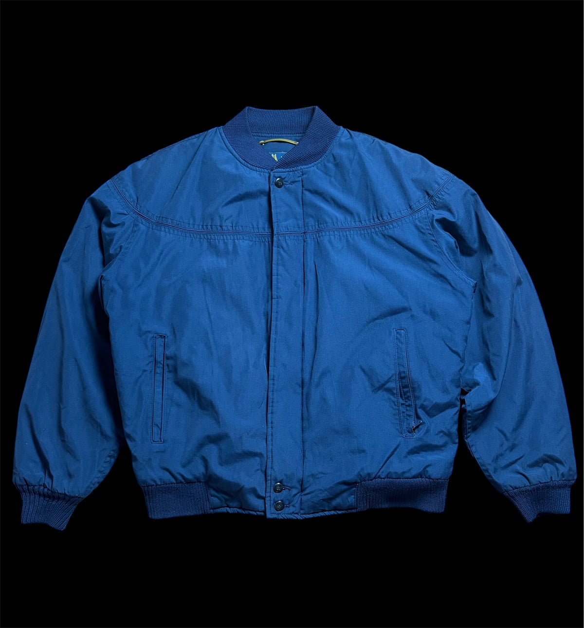 80s Derby of San Francisco Quilted Paisley Lining Jacket - Navy / 42