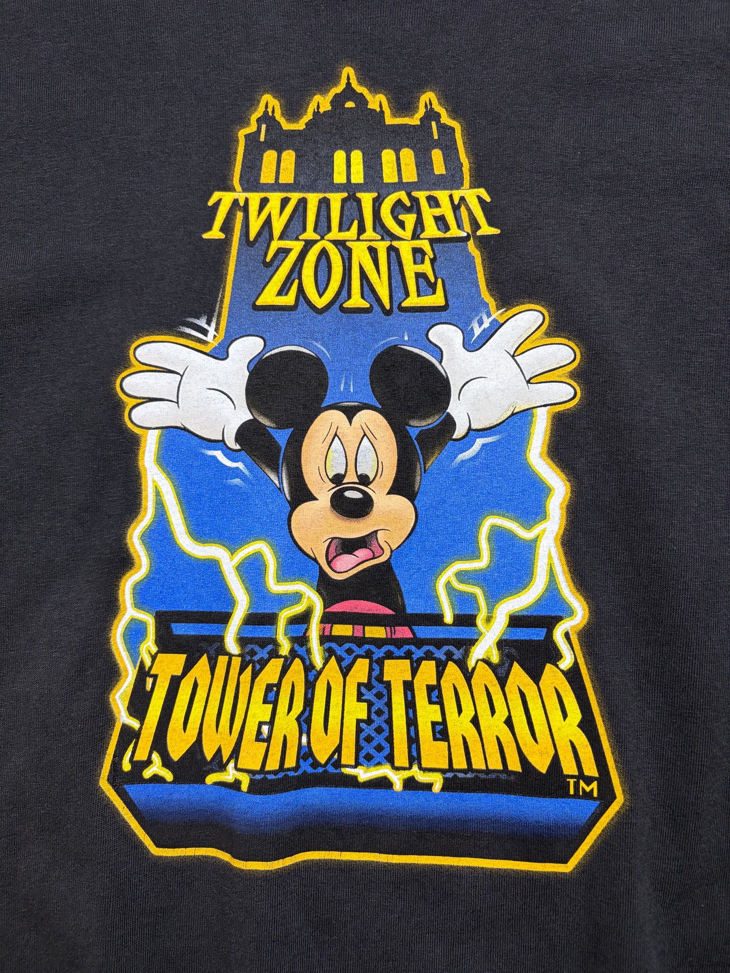 00's Walt Disney World "TWILIGHT ZONE TOWER OF TERROR" Tee / Mickey / Made in Honduras / Youth XL