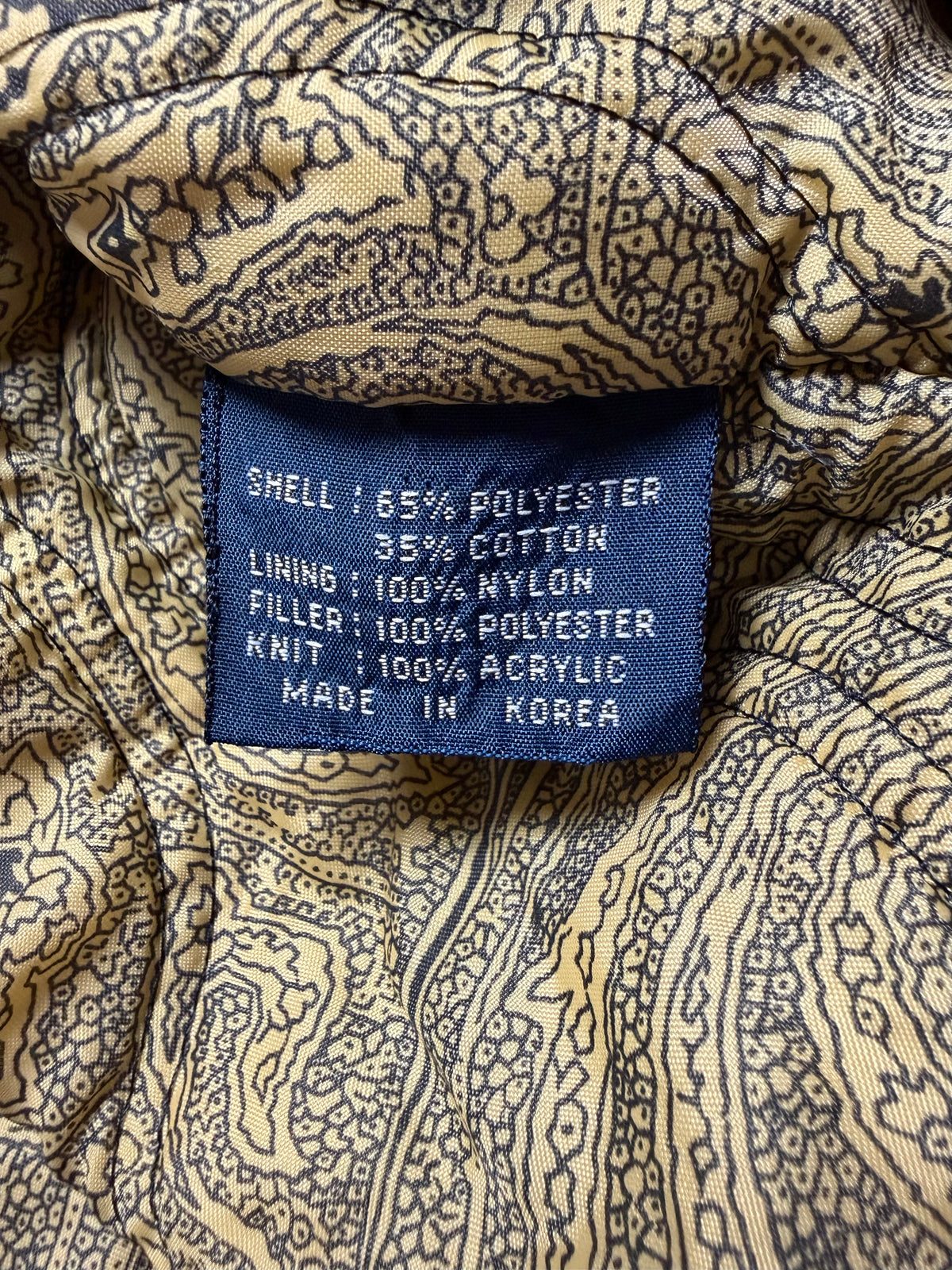 80s Derby of San Francisco Quilted Paisley Lining Jacket - Navy / 42