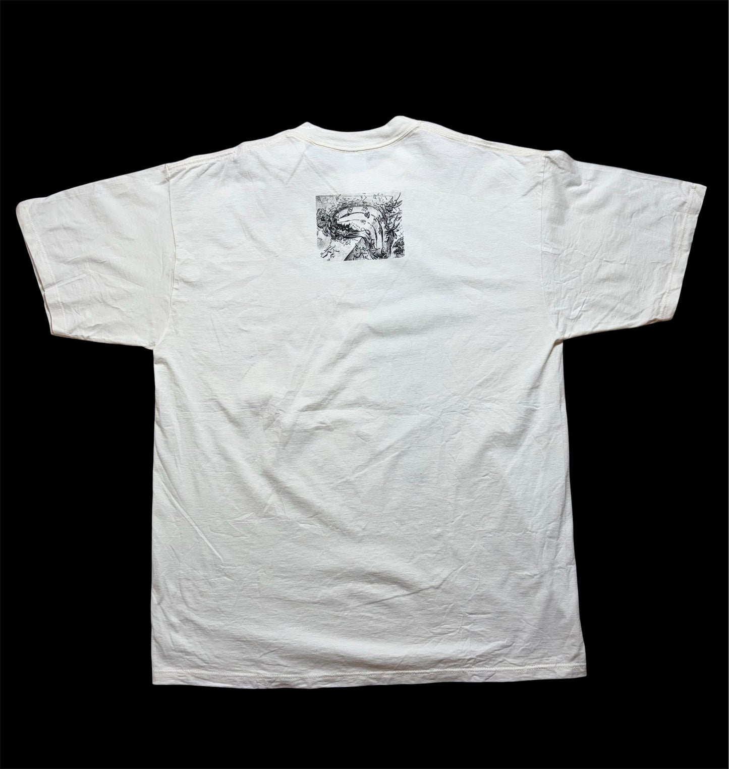 Vintage 90s Salvador Dali “Not Mad” Quote Art T-Shirt — Jerzees Made in USA — L