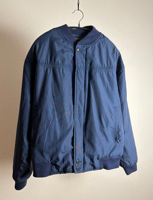 80s Derby of San Francisco Quilted Paisley Lining Jacket - Navy / 42