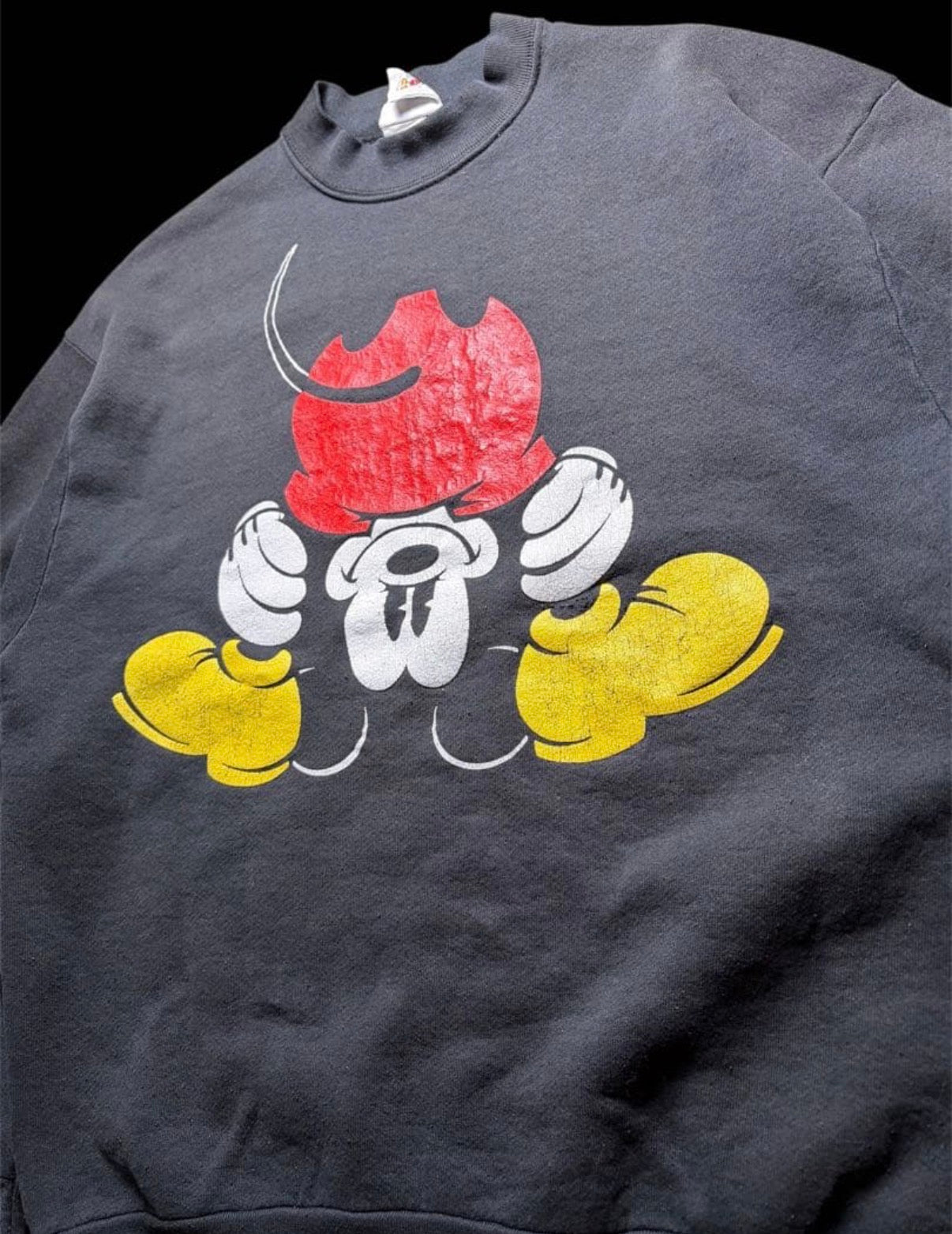 Disney official sweat 逆さミッキー　アメリカ製 90s