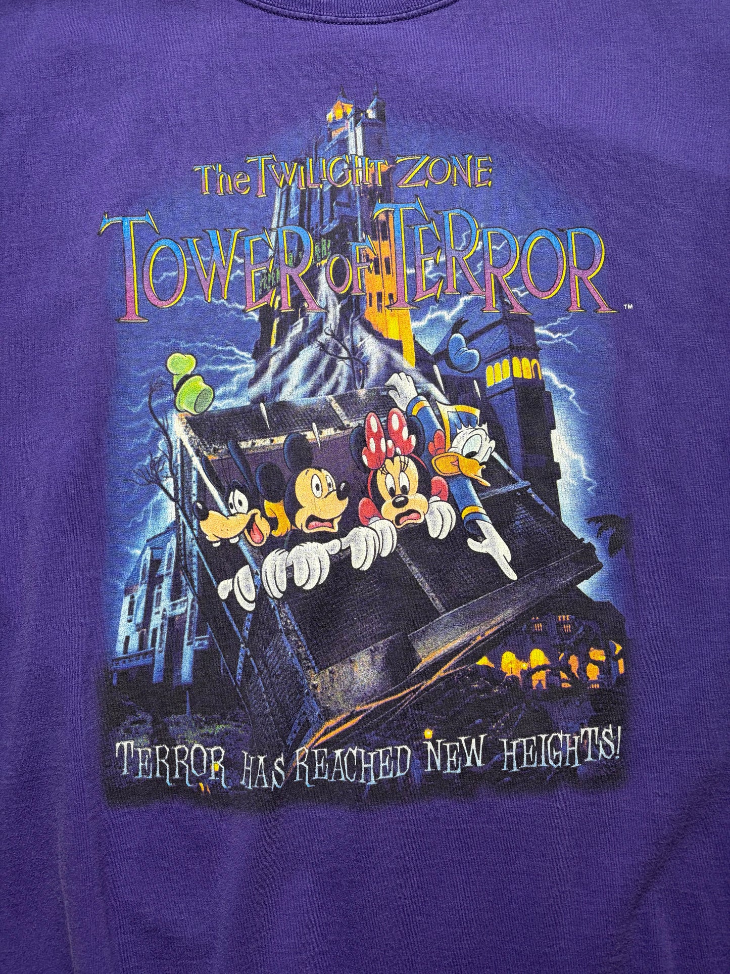 90s Disney official T- shirt tower of terror size L