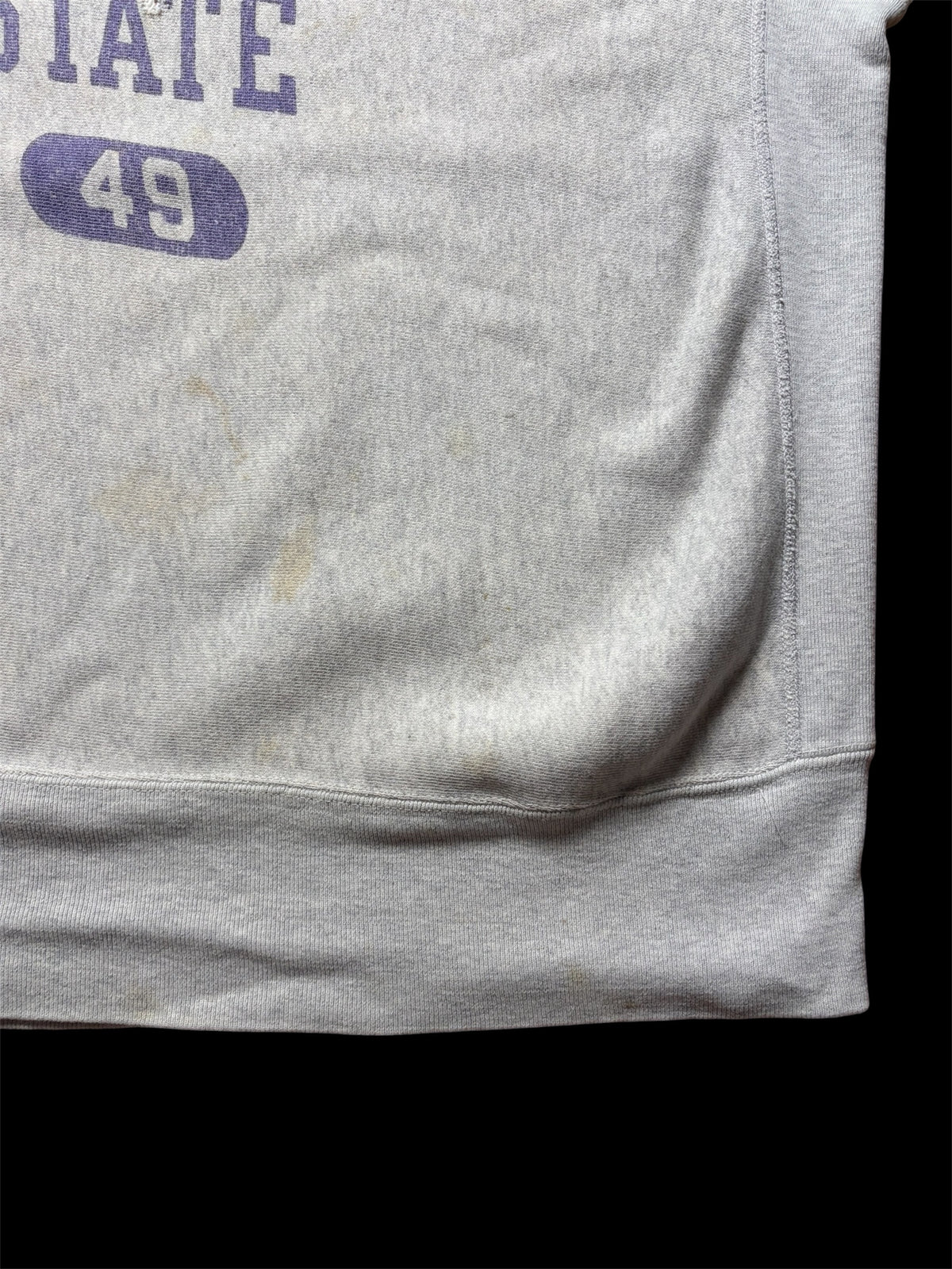 70s champion reverse weave "purple water print" /colorado state /single colar tag
