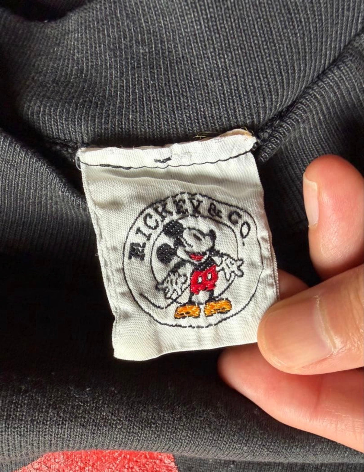Disney official sweat 逆さミッキー　アメリカ製 90s