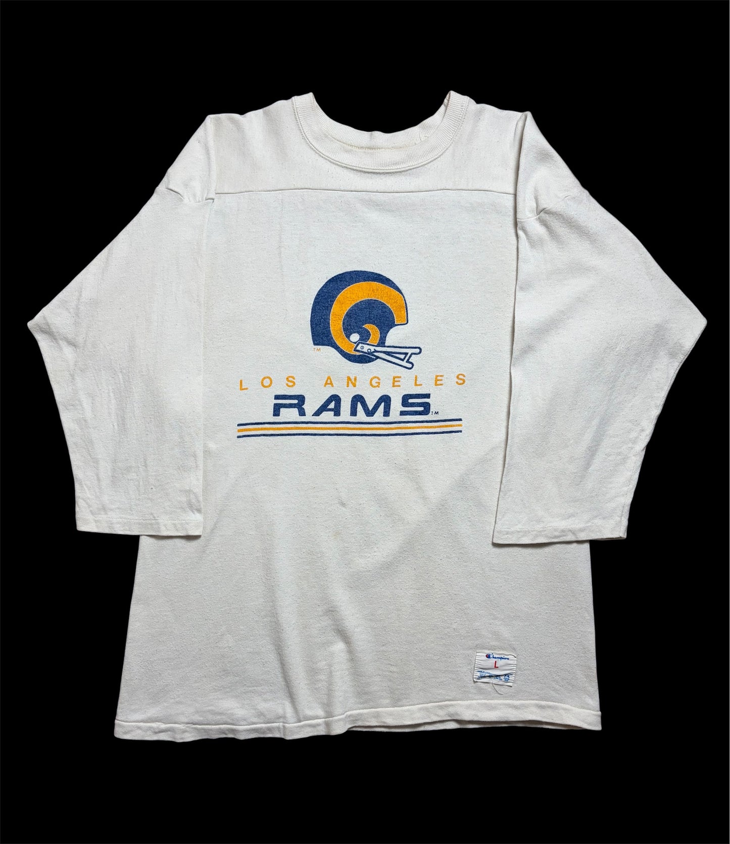 90's Champion Football Tee "LOS ANGELES RAMS" / Print Tag / Made in USA / L