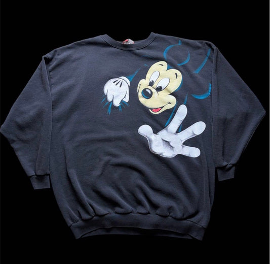 90s USA製 Disney ミッキー 両面プリント スウェット4XL