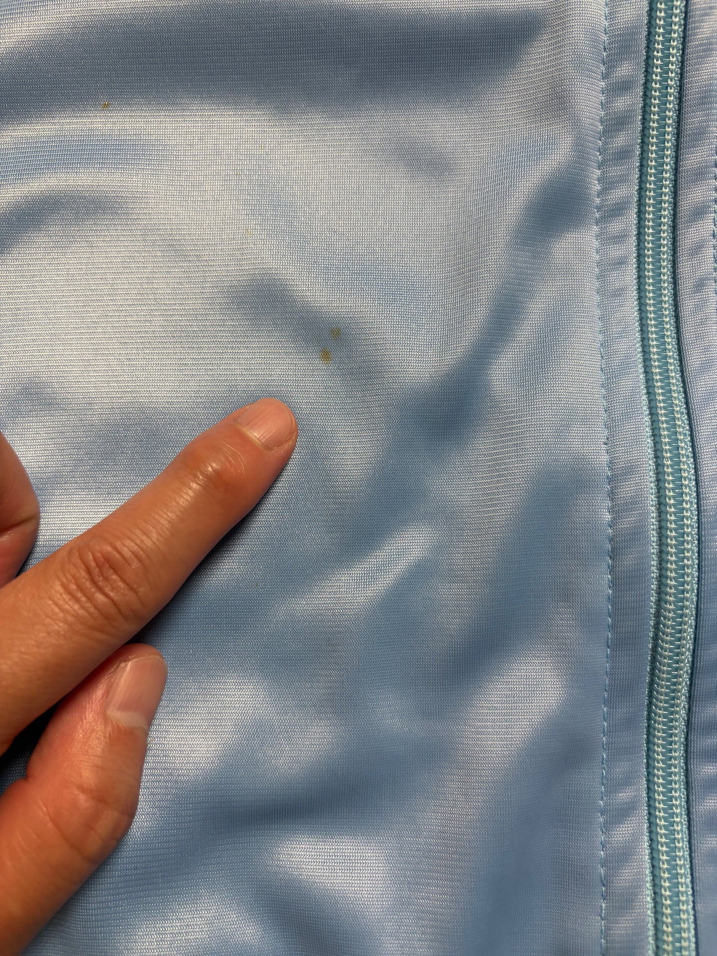 80s adidas ATP Keyrolan Track Jacket XL — Light Blue × Navy / Made in USA Vintage